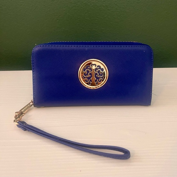 Dasein Royal Blue and Gold Wallet - Picture 1 of 4